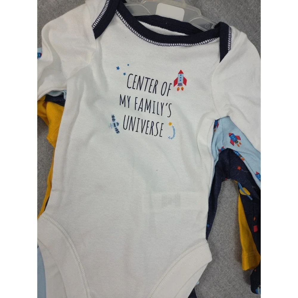 Bundles Baby Place 0-3 Newborn Set‎ Baby One Piece Spaceship Rocket Planets NEW